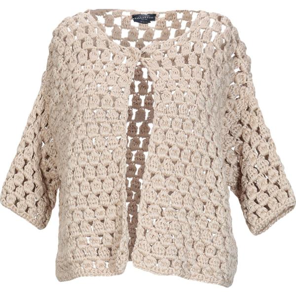 Cardigan lavorato a maglia collo tondo a maniche corte taglia media interno sfoderato in cotone tinta unita Ballantyne tinta unita
