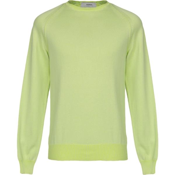 pullovers Alpha Studio verde tinta unita