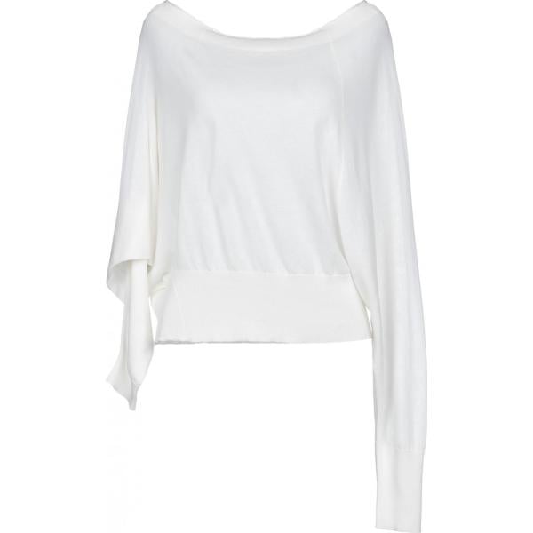 pullovers Liviana Conti bianco tinta unita