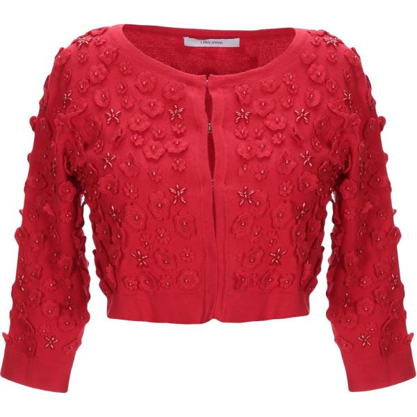 cardigans Lanacaprina rosso a fiori