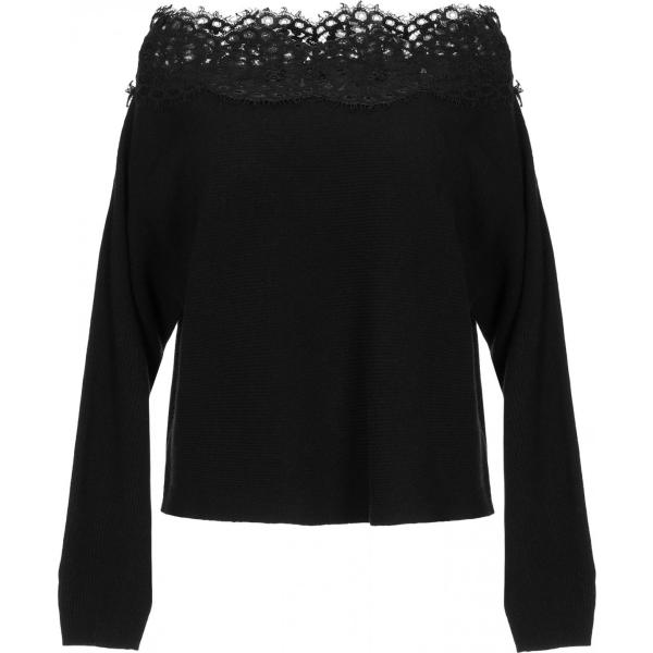 pullover Twinset nero tinta unita