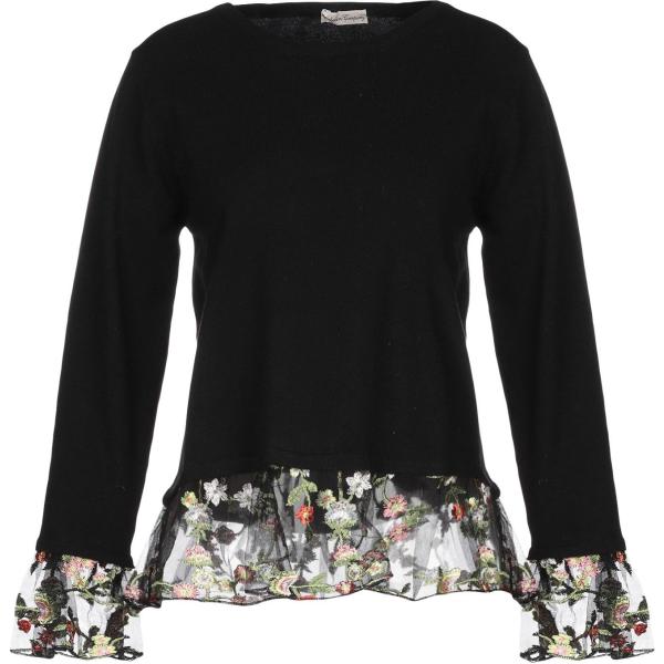 pullover Cashmere Company nero tinta unita