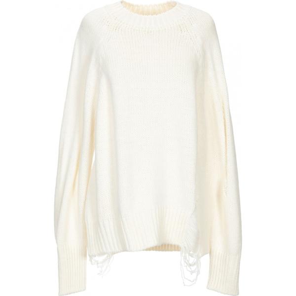 pullovers Federica Tosi bianco tinta unita