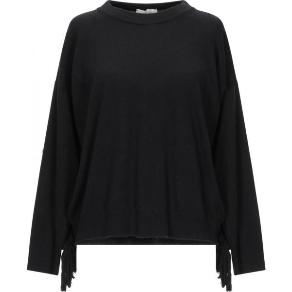 Pullover senza tasche lavorato a maglia collo tondo a maniche lunghe tinta unita Vicolo tinta unita