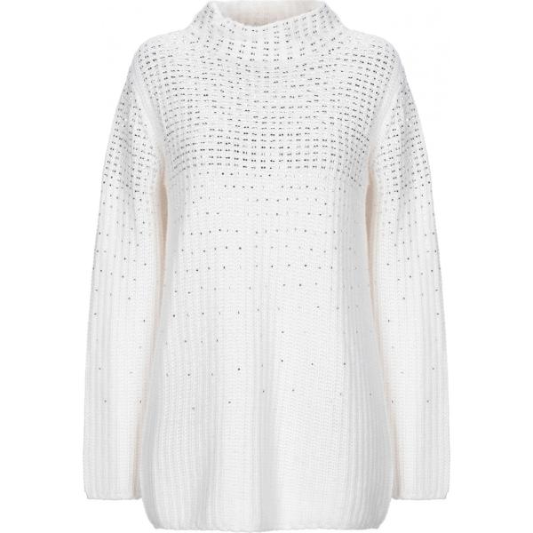 Maglioncino con strass lavorato a maglia collo a dolcevita a maniche lunghe taglia media senza tasche tinta unita Ermanno Di Ermanno Scervino tinta unita
