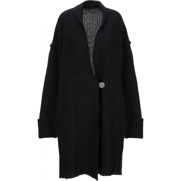 Cardigan lavorato a maglia scollatura profonda a maniche lunghe in mohair tinta unita Semicouture tinta unita