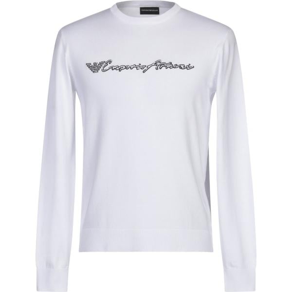 pullover Emporio Armani bianco tinta unita