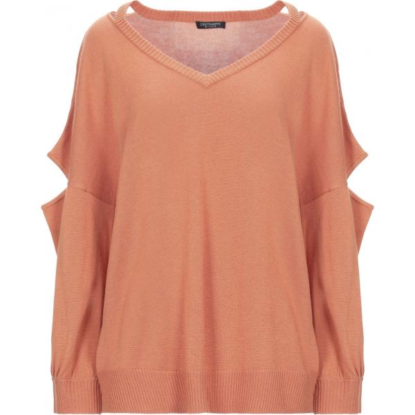 pullovers Cristinaeffe arancione tinta unita