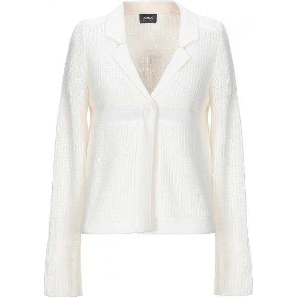 cardigans Armani Jeans bianco tinta unita