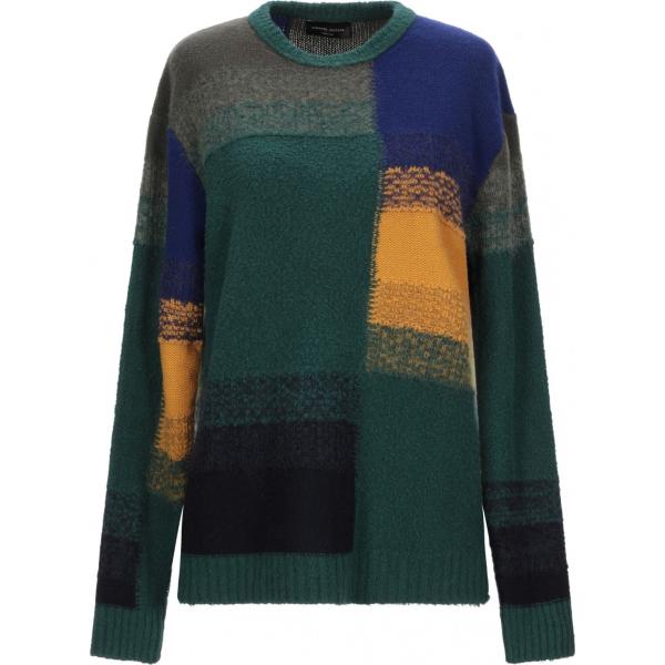 Pullover fantasia multicolore lavorato a maglia collo tondo a maniche lunghe in mohair elasticizzato Roberto Collina multicolore