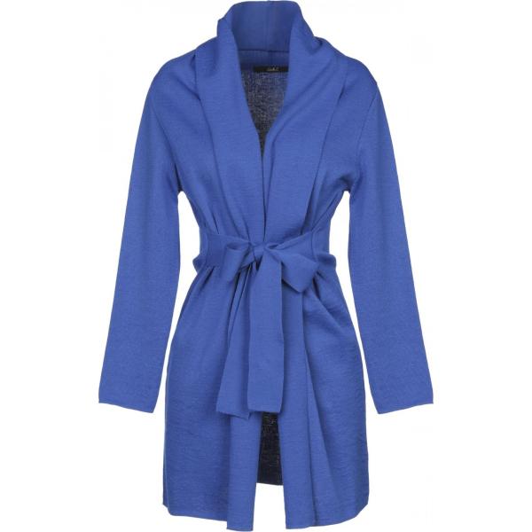 Cardigan senza tasche lavorato a maglia scollatura profonda a maniche lunghe con laccetti tinta unita Carla G. tinta unita