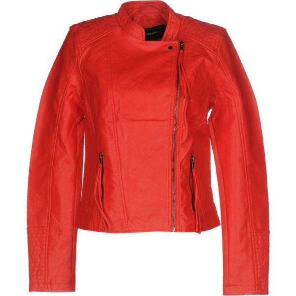 Giubbotto collo tondo a maniche lunghe con zip interno foderato in pelle sintetica tinta unita Vero Moda tinta unita
