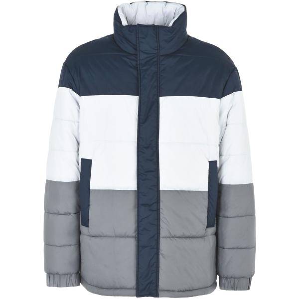 Giubbotto fantasia multicolore collo alto a maniche lunghe con zip interno imbottito in tessuto tecnico monopetto Edwa multicolore