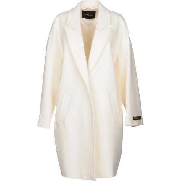 Cappotto effetto acetato collo con revers a maniche lunghe interno foderato in lana tinta unita Les Copains tinta unita