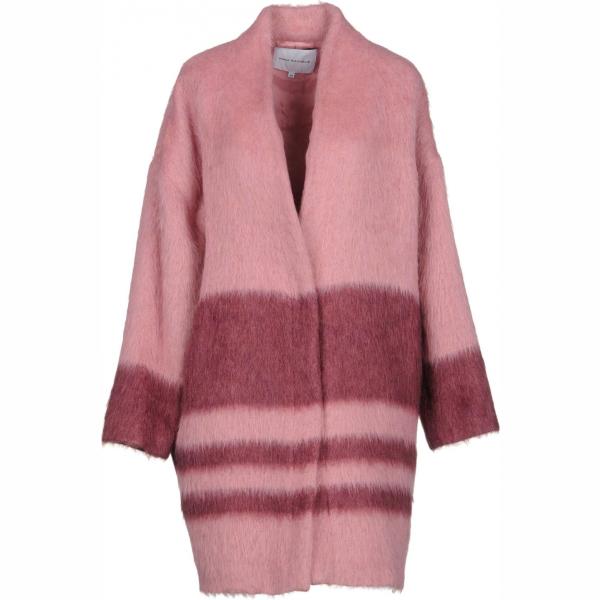 Cappotto fantasia collo a v a maniche lunghe interno foderato in mohair monopetto Anna Rachele multicolore