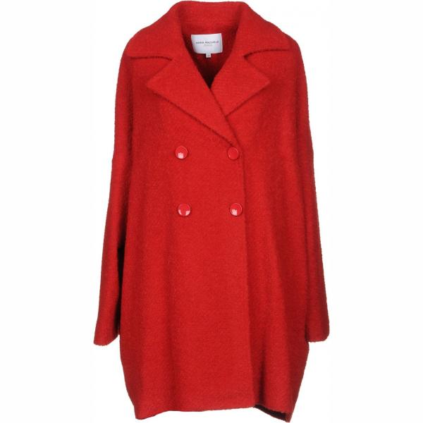 Cappotto doppiopetto collo con revers a maniche lunghe interno foderato in bouclè tinta unita Anna Rachele Jeans Collection tinta unita