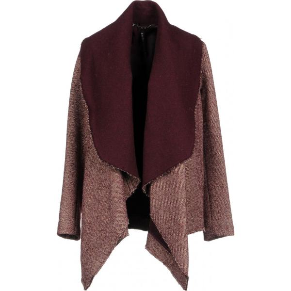 Cappotto tweed effetto laminato collo con revers a maniche lunghe interno sfoderato in denim monopetto Manila Grace multicolore