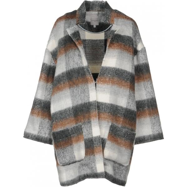 Cappotto fantasia collo con revers a maniche lunghe interno sfoderato monopetto Silvian Heach scozzese