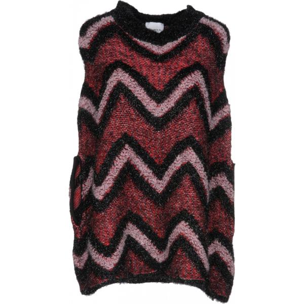 Mantella senza tasche fantasia multicolore lavorato a maglia collo tondo interno sfoderato in mohair monopetto Annarita N Twenty 4H rosso