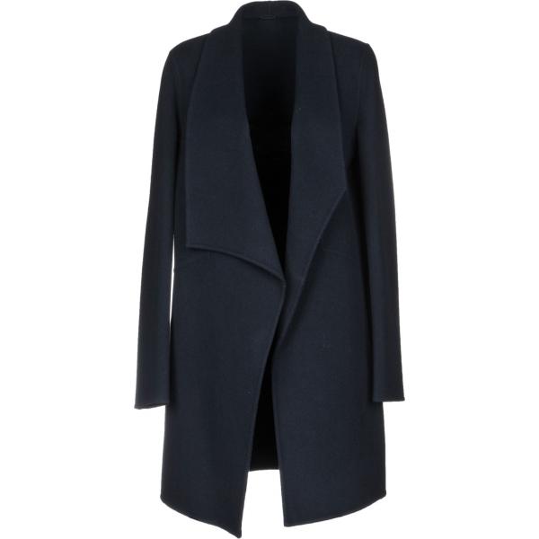 Cappotto scollatura profonda a maniche lunghe interno sfoderato in lana tinta unita Elie Tahari tinta unita