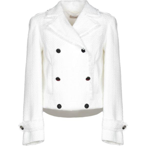 blazer SCEE by TWINSET bianco tinta unita