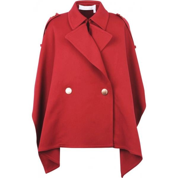 Mantella doppiopetto senza tasche collo classico interno sfoderato twill See By Chloé tinta unita