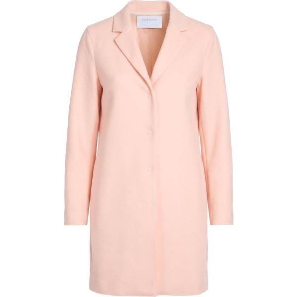 Cappotto da donna in rosa chiaro collo con revers monopetto a maniche lunghe con bottoni in lana Harris Wharf London Harris Wharf London