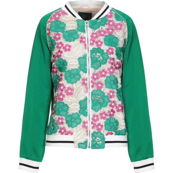 Giubbotto con pizzo fantasia floreale collo tondo a maniche lunghe con zip interno foderato crêpe Goldie London a fiori