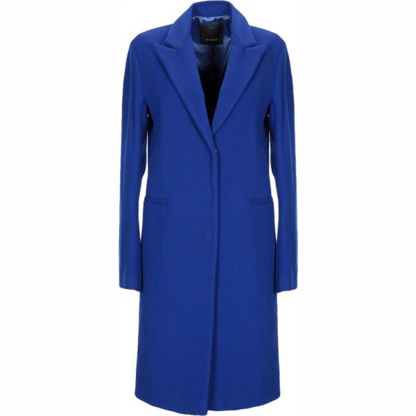 Cappotto con spacco collo con revers a maniche lunghe interno foderato tinta unita Pinko blu tinta unita