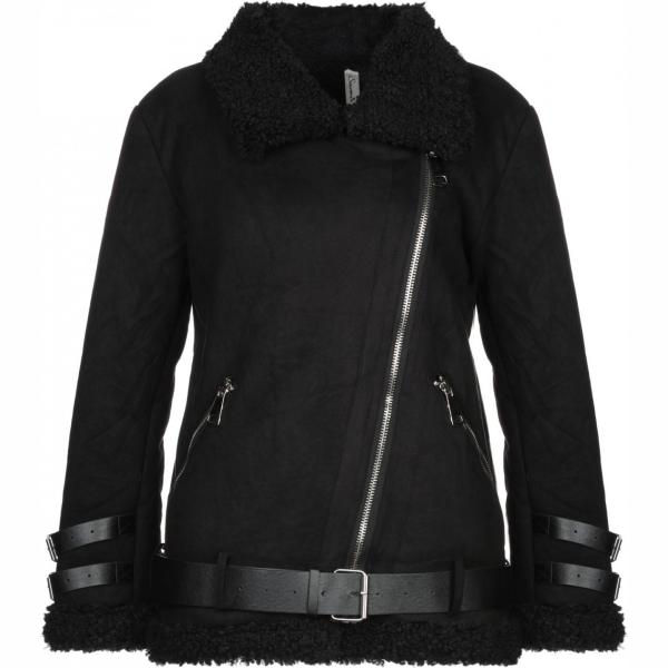 Cappotto effetto scamosciato con cinturino in pelle sintetica Souvenir