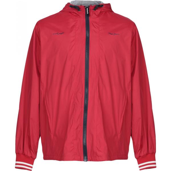 Giubbotto con cappuccio a maniche lunghe con zip interno foderato in tessuto tecnico tinta unita Pepe Jeans rosso tinta unita
