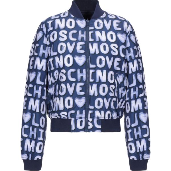 bomber Love Moschino blu con stampe