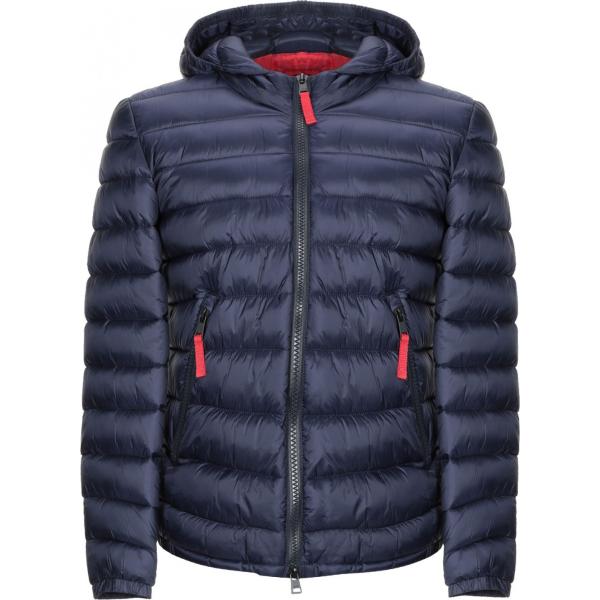 Piumino con cappuccio a maniche lunghe con zip in tessuto tecnico tinta unita 313 Tre Uno Tre blu tinta unita