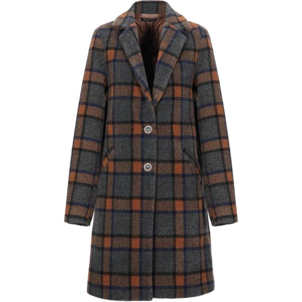 Cappotto con spacco fantasia collo con revers a maniche lunghe interno foderato monopetto Giorgia  & Johns scozzese