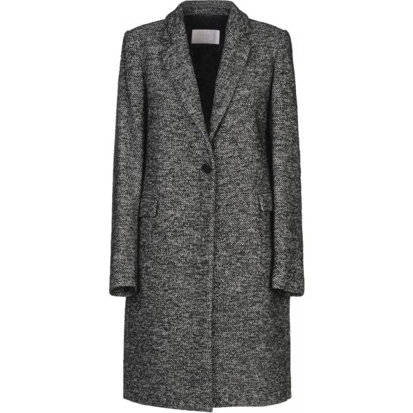 Cappotto con spacco tweed collo con revers a maniche lunghe interno foderato monopetto Annie P. multicolore