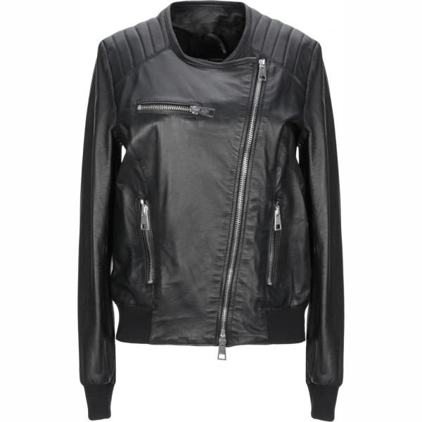 Giubbotto collo tondo a maniche lunghe con zip interno foderato tinta unita Street Leathers tinta unita