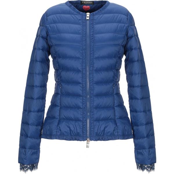 piumini Twinset blu tinta unita