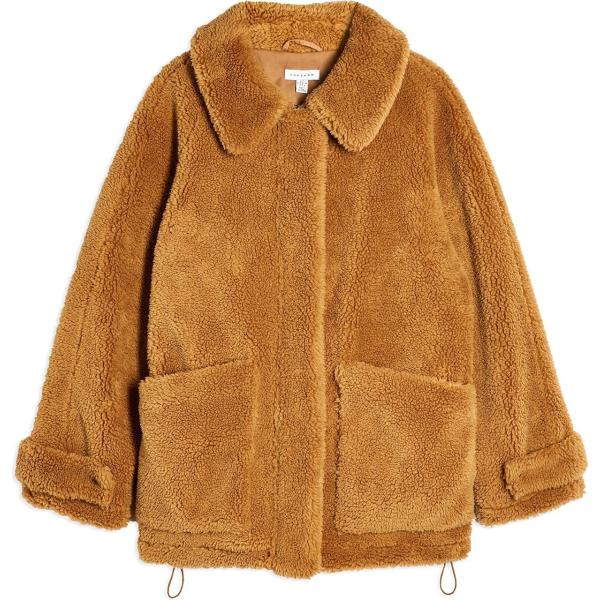 cappotti Topshop marrone tinta unita