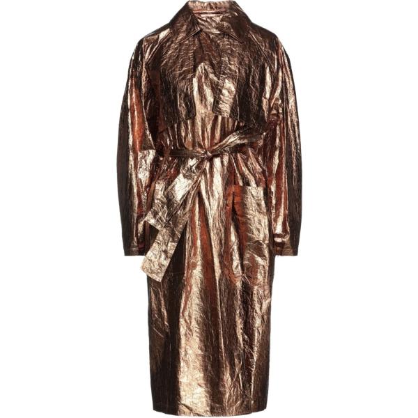 cappotti Weili Zheng marrone tinta unita