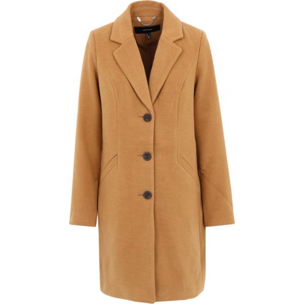 cappotti Vero Moda marrone tinta unita