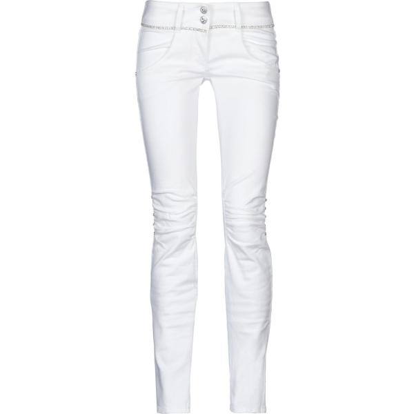 Jeans con strass vita bassa tinta unita MET in JEANS tinta unita