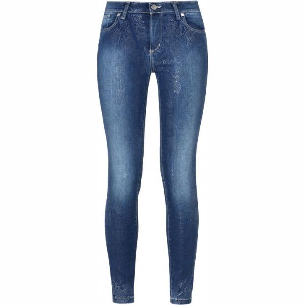 Jeans a tubo con stampa delavé con zip in denim con bottoni JOLIE by EDWARD SPIERS con stampe