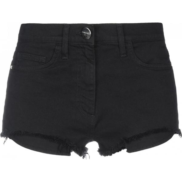 shorts Elisabetta Franchi Jeans nero tinta unita