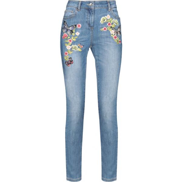 Jeans a tubo con ricamo e zip tinta unita Pepe Jeans tinta unita