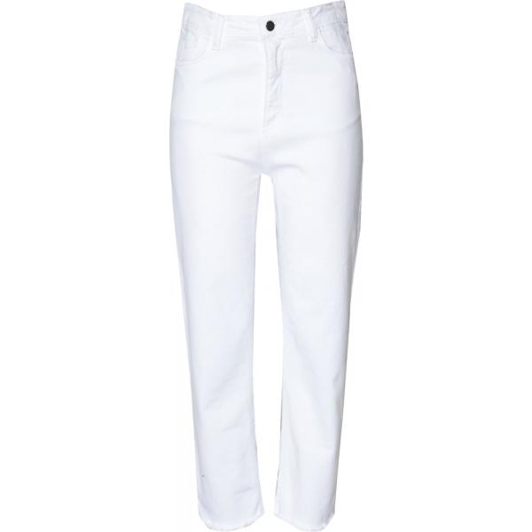 Jeans a tubo con frange vita alta con zip tinta unita George J. Love tinta unita