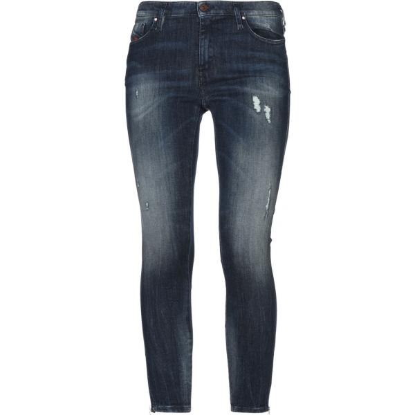 Jeans vita bassa con zip in denim tinta unita Diesel tinta unita