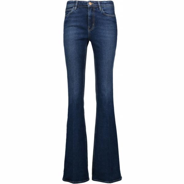 Jeans wide leg delavé vita alta con zip tinta unita M.i.h Jeans tinta unita