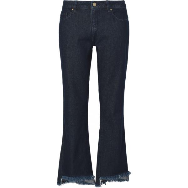 Jeans wide leg con frange e zip in cotone tinta unita George J. Love tinta unita