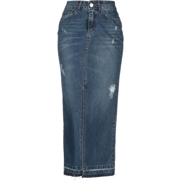 Gonna delavé con zip in denim tinta unita Berna tinta unita
