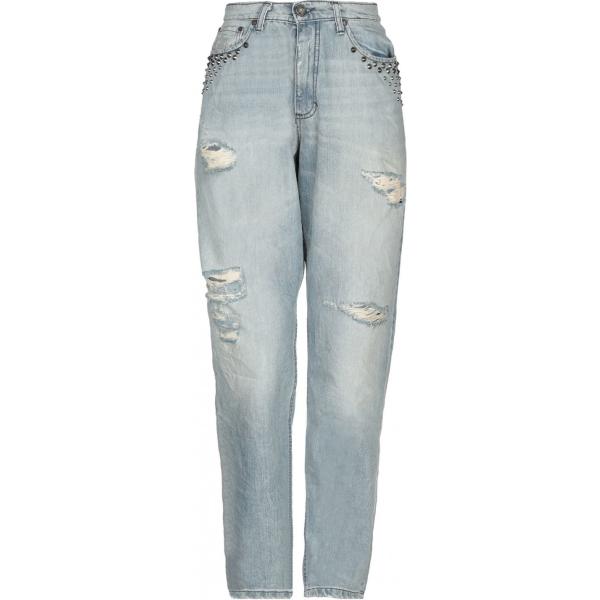 Jeans delavé con zip in cotone tinta unita Please tinta unita